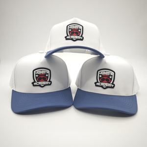 Casquette de baseball ajustable perforée à visière plate pour le sport et le golf, motif léopard/à pois, couleurs et logo personnalisés, design découpé au laser et perforé - Product Image 6