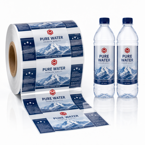 Film thermorétractable PE à haute rétraction pour étiquettes <span class=keywords><strong>de</strong></span> manchons <span class=keywords><strong>de</strong></span> bouteilles, emballage plastique imprimé sur mesure pour l'eau - Product Image 1