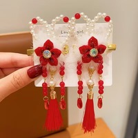 Kinder Red Bow Haars pange Kopf bedeckung Sweet Girl Haars pange für kleine Mädchen Baby festliche Neujahr Haarschmuck