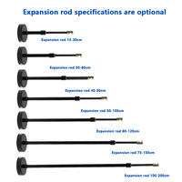 Poteau télescopique long à montage en surface pour tige de suspension de lampe commerciale à angle réglable pour éclairage sur rail à LED