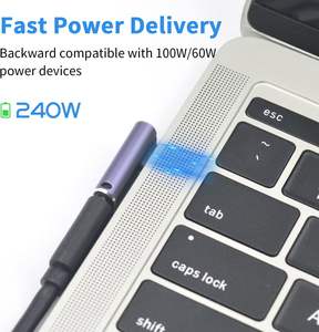 USB C Right Angle <span class=keywords><strong>Adapter</strong></span> 240W 90 Độ USB C Nam Để Nữ Extender Hỗ Trợ 40Gbps Truyền Dữ Liệu 8K <span class=keywords><strong>Video</strong></span> Với Ánh Sáng LED - Product Image 5