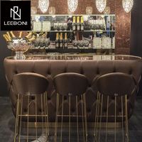 Fabrika özelleştirilmiş lüks mikrofiber deri Taupe çağdaş Barstool sandalye Bar yüksekliği barhome ev için