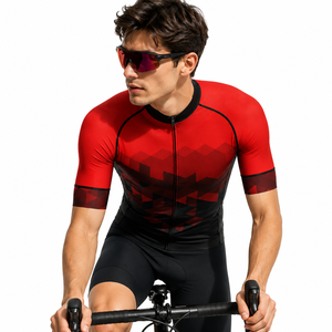 Maillot de ciclismo de triatlón de secado rápido con sublimación personalizada, ligero, de manga larga para hombre, para carreras y eventos. - Product Image 1