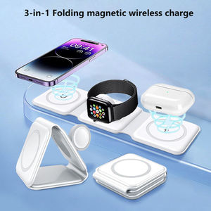 Cargador Inalámbrico Plegable 3 en 1 con Logotipo OEM, 15W, Carga Rápida Magnética, Diseño de Bolsillo para iPhone 16 15 14 13 12 <span class=keywords><strong>Pro</strong></span> Max, iWatch - Product Image 1