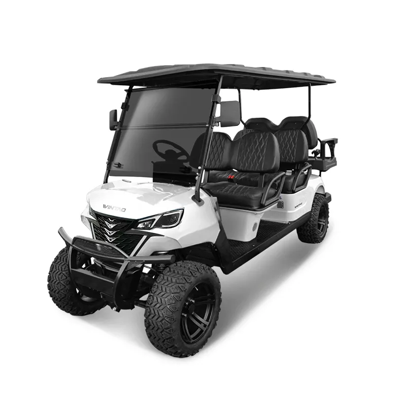Hot Sell Style 4+2 Type 6 Person Electric 4 Wheel Club Car 72V Electric Golf Cart For Sale