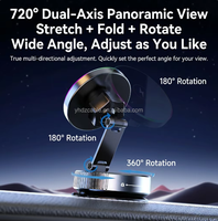Support de charge sans fil magnétique rotatif à 360°, pliable, avec éclairage LED RGB, support de téléphone multi-angles réglable, chargeur rapide pour smartphone