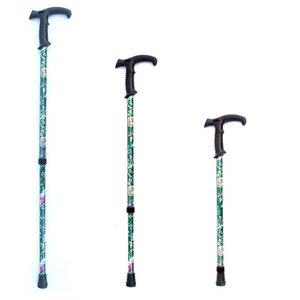 Bastones de Senderismo Ajustables de Aleación de Aluminio, Bastones Telescópicos de Dos Secciones para Uso en Exteriores por Personas Mayores, Impresos en Rojo, Verde, Negro y Plateado - Product Image 2
