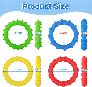 4pcs Silicone Sensory Bracelets Fidget Toys pour Besoins Spéciaux Autisme TDAH Calmant et Silencieux Extensible, Prix Cadeaux pour Filles Garçons - Product Image 2