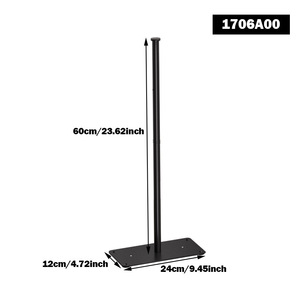 Portarotolo da Terra in Ferro da 60 cm, Design a Palo Singolo per Conservazione Sicura del <span class=keywords><strong>Rotolo</strong></span>, Organizzatore Durevole per il Bagno - Product Image 1