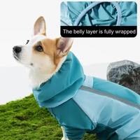 Luxuriöser Hunde-Regenmantel - Wasserdichter Polyester Vollschutz für Kleine & Mittelgroße Hunde Outdoor-Spaziergänge
