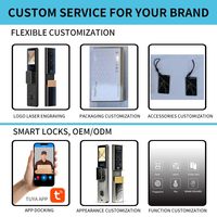 Cerradura Inteligente V80 con Huella Dactilar, Contraseña, Tarjeta, Llave y Control por Aplicación Tuya, WiFi, Zigbee, Impermeable