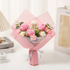 Ramo de Tulipanes de Ganchillo al por Mayor, Flores Tejidas para Regalo del Día de San Valentín y el Día de la Madre - Product Image 1