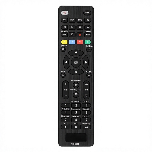 RC-G008 Replacement Universal Remote Control Fit for LG Sony Samsung Panasonic Toshiba Hisense Sharp TV Most BrandsTV