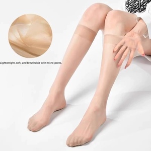 Calze al ginocchio estive sottili, opache, a tinta unita, modellanti, altamente elastiche, anti-attrito, traspiranti, che restano in piedi, all'ingrosso - Product Image 2