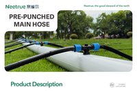 Tuyau plat en PE préfabriqué flexible de 6 pouces 100 m avec trous pour système d'irrigation goutte à goutte