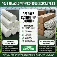 Tige en fibre de verre haute résistance FRP GRP, poteau rond solide pour serre de jardin, support de plantes, cadre de tente