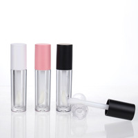 Vente en gros OEM&ODM – Gloss à lèvres liquide transparent rond vide, personnalisable avec logo, marque privée, maquillage végétalien