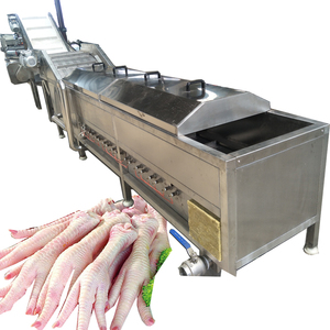 600kg/h Seafood Heat Exchanger <b>Fryer</b> Chicken Feet Legs and Paw Skin Peeling <b>Machine</b> for Frozen Chicken Slaughter - Product Image 4