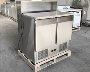 Nhà Máy Tùy Biến Loại Mới Tủ Lạnh Kính Top <span class=keywords><strong>Prep</strong></span> Bảng Tủ Lạnh Tủ Đông Bánh Pizza Salad Bar Bánh Sandwich Hiển Thị Truy Cập Máy Làm Lạnh - Product Image 5