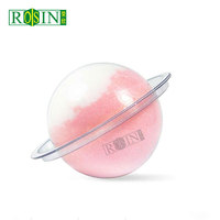 Boîtes d'emballage de charnière à clapet en plastique Blister rond transparent avec logo personnalisé pour bombes de bain