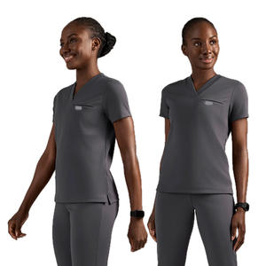 XINYANGYI <span class=keywords><strong>Blouse</strong></span> d'infirmière pour femme, taille XL, avec logo personnalisé brodé, respirante, en tissu polyester/coton tissé, pour hôpital et usage médical - Product Image 4