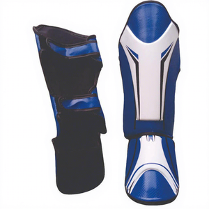 Protège-tibias et protège-pieds légers en cuir PU pour boxe professionnelle avec technologie thermique, sur mesure pour l'entraînement MMA et de kickboxing - Product Image 1
