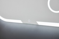 Miroir mural ovale intelligent à LED moderne pour salle de bain, avec éclairage arrière en aluminium à effet d'eau courante, miroirs de bain illuminés