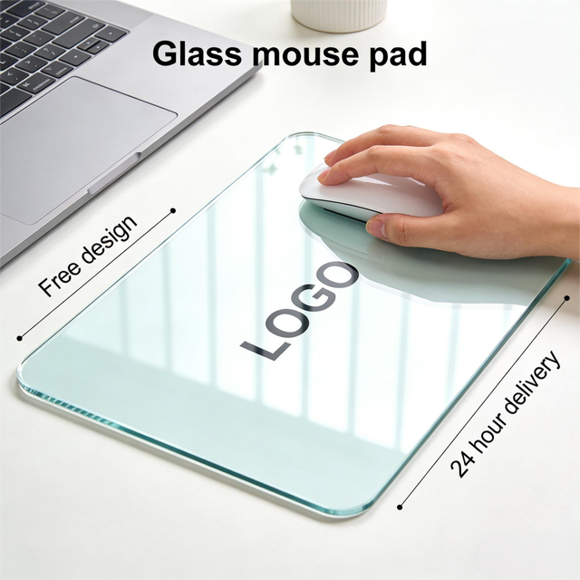 Custom Logo Special 3mm Tempered Glass Gaming Mouse Pad Custom Size Durable FPS Accurate Quick Shoot in Stock