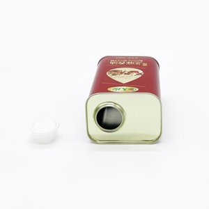 Emballage rectangulaire en fer blanc pour huile d'olive de qualité alimentaire 500 ml avec impression offset - Product Image 5
