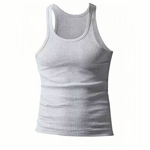 Confezione da 3.15 dollari con 3 costole di cotone in maglia Slim e stile Casual da palestra ad asciugatura rapida <span class=keywords><strong>canotta</strong></span> da <span class=keywords><strong>uomo</strong></span> con colori - Product Image 6