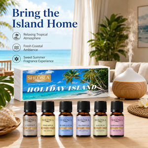 SHEOSEA Coffret de 6 Huiles Essentielles Tropicales pour Vacances, Parfums Noix de <span class=keywords><strong>Coco</strong></span>, Ananas, Brise Marine pour Diffuseur - Product Image 6