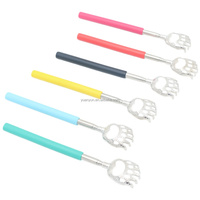 Grattoir à dos télescopique en acier inoxydable extensible avec tête ergonomique en forme de griffe, option de gravure personnalisée, cadeau idéal pour les seniors