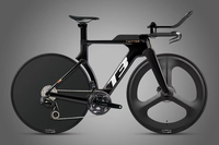 Vélo de course en carbone TWITTER T3 (TT) 2026 avec manettes de vitesses sans fil Shimano 2x12, roues 700C - Vélo de triathlon pour hommes