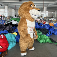 Costumes de mascotte de lion en tissu faits à la main, costumes gonflables de puma, combinaison en peluche de lion pour événements, défilés, déguisements pour adultes