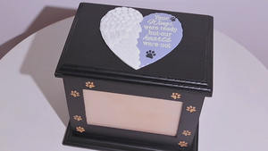 Hondenurn Houten Kist Met Foto Eenvoudig Houten Frame Huisdierenurn Houten Herdenkingsurn Begrafenisplaatsingsdoos - Product Image 2