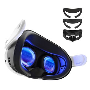 Maschera Protettiva per Viso in Pelle Rinforzata e Seta Ghiaccio per Visore <span class=keywords><strong>VR</strong></span> Meta Quest 3 - Product Image 1