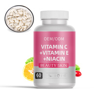 Vitamina C + Vitamina E + Niacina Tableta de masticación orgánica Elasticidad DE LA PIEL Colágeno Cuerpo Antienvejecimiento Tableta de vitamina C