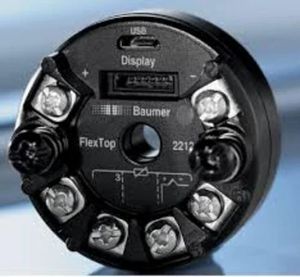 Transmetteur de température à montage sur tête Baumer FlexTop 2202, haute précision, convertisseur de signal programmable, RTD ODM IP64 24VDC - Product Image 3