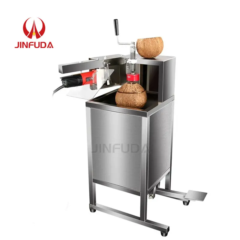 Good quality Fresh green coconut lid cutting machine coconut drill opener cutting machine cut coconut new fully automatic