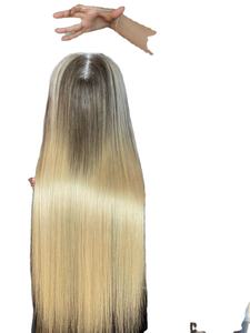Cheveux vierges européens de luxe, faits à la main, 100% cheveux humains, couleur personnalisée, 8x8 pour topper en dentelle complète, 16 pouces, densité 130% - Product Image 6
