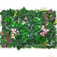 Mur végétal artificiel vertical 40x60cm, diverses variétés, imperméable et durable, pour décorations de mariage et murs floraux