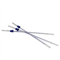 Tube à pipette ESR en plastique de laboratoire de 170 mm avec joint en caoutchouc bleu