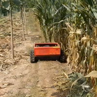 Robot Pemotong Rumput Crawler Terkendali Jarak Jauh 4-Tak Mesin Pemotong Rumput Industri 48V untuk Kebun, Lereng Bukit, dan Pengolahan Lahan Pertanian