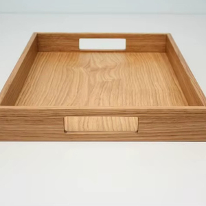 Juego de 3 bandejas rectangulares de madera hechas a mano, ecológicas, pintadas, multiusos, para servir té, café, desayuno, comida y decoración. - Product Image 1