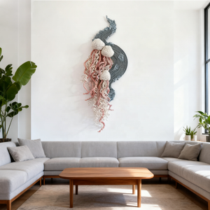 Cadeau de maison Boho tissé tapisserie hôtel haut de gamme décoratif peinture fibre Art 3D texturé mur Art <span class=keywords><strong>corail</strong></span> récif tenture murale Art déco - Product Image 3