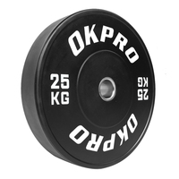 Discos de Pesas OKPRO para Gimnasio y Levantamiento de Pesas, Equipo de Fitness, Placas de Bumper
