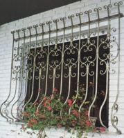 Grille de fenêtre décorative en fer forgé, barreaux de sécurité anti-effraction pour fenêtre, design de barreaux de sécurité pour fenêtre