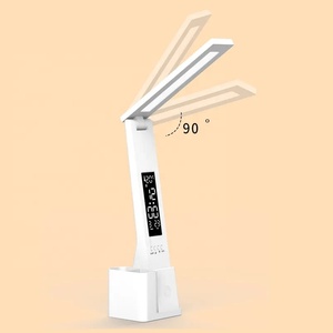 Lampe de bureau LED USB populaire pour l'étude et la lecture, lampe de table multifonction avec calendrier, date, tactile, veilleuse de chambre avec porte-stylo - Product Image 1