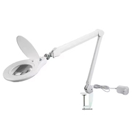 Lampe Loupe LED avec Pince de Fixation et Cache-Lentille, Bras Réglable 3,5X, Loupe Esthétique pour Réparation Esthétique et Lecture