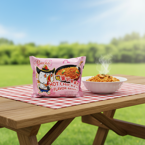 Fideos Coreanos Picantes con <span class=keywords><strong>Pollo</strong></span>, Queso y Carbonara, 2X Picantes, Fabricación OEM/ODM en China - Product Image 2